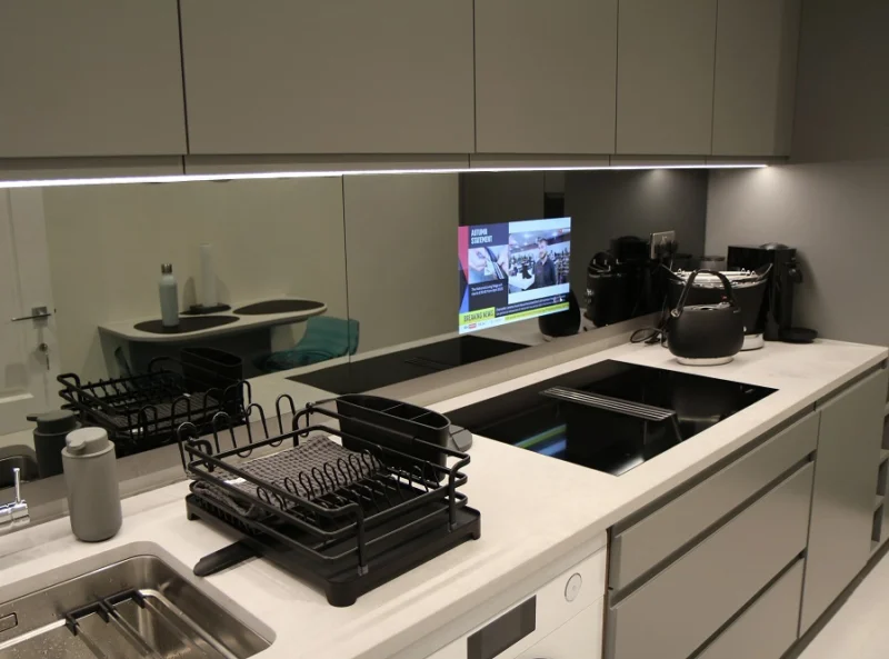 22 Kitchen Splashback Mirror TV LuxView High Brightness Display