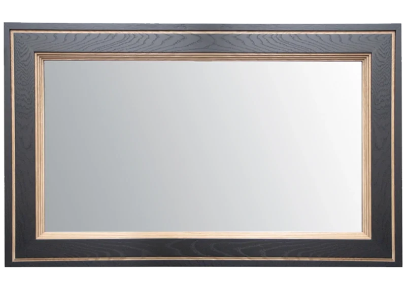 3Ditional Black and Original Oak Mirror TV Frames