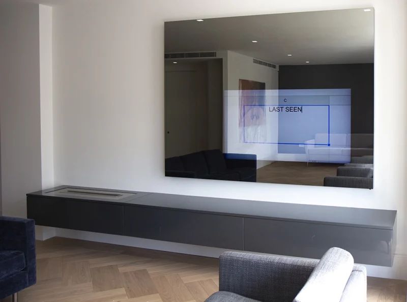 55 Bespoke Frameless Mirror TV with side depths tv on