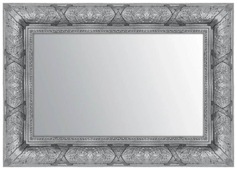 Exquisite Silver Mirror TV Frame
