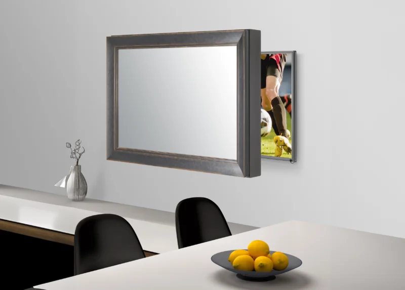 new york black orange mirror TV