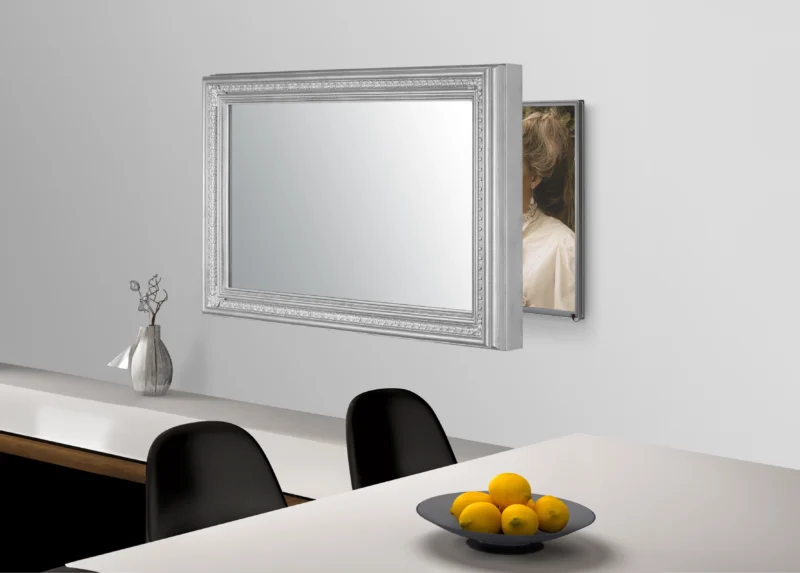 Patterna Silver Mirror TV Frame