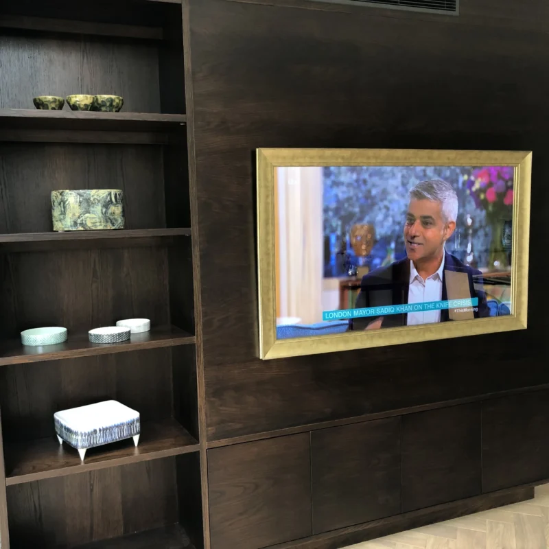 New York Gold Mirror TV Frame