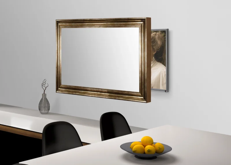 Warwick Gold Mirror TV Frame scaled