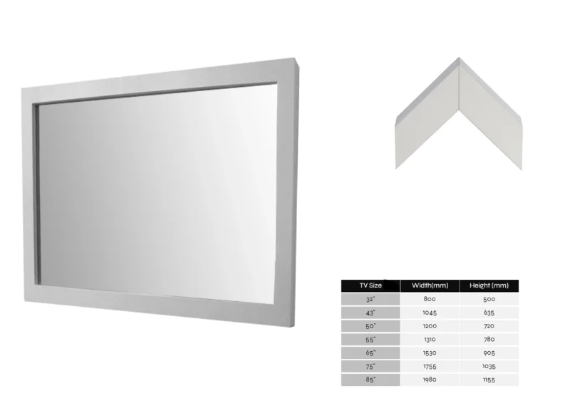 Square White Mirror TVFrame