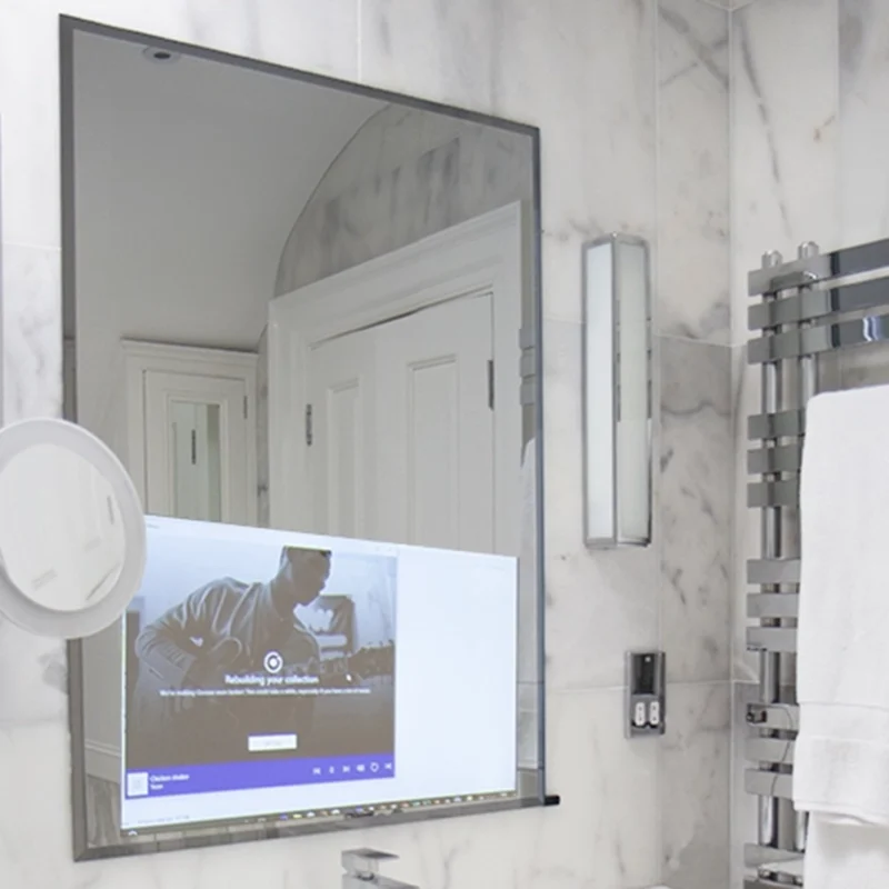 Frameless Bathroom Mirror TV on