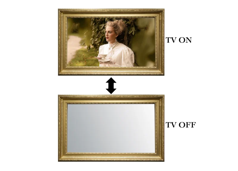 ON-OFF Carlo Gold Mirror TV Frame