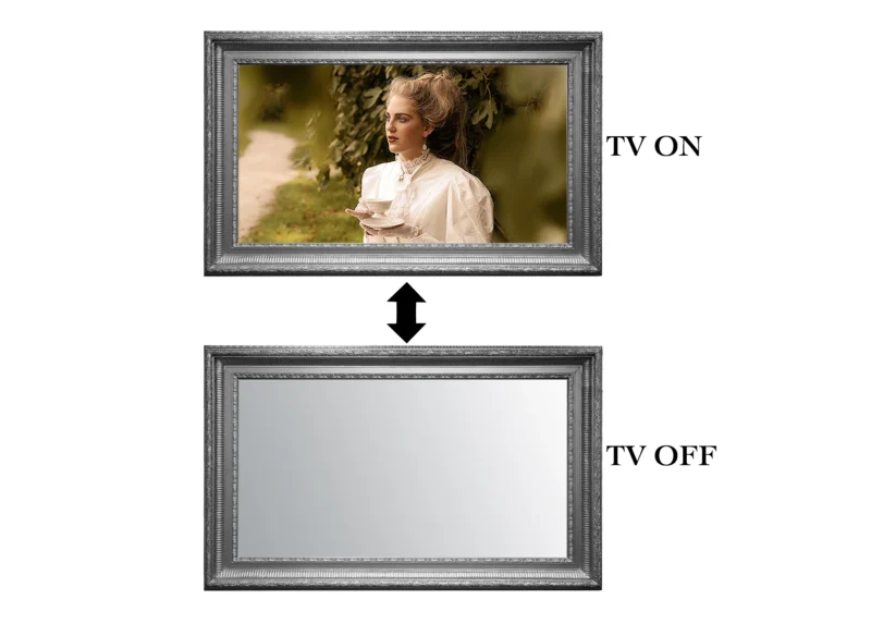 ON-OFF Carlo Silver Mirror TV Frame