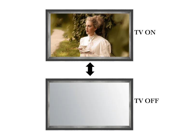 ON-OFF Soho Black Silver Mirror TV Frame