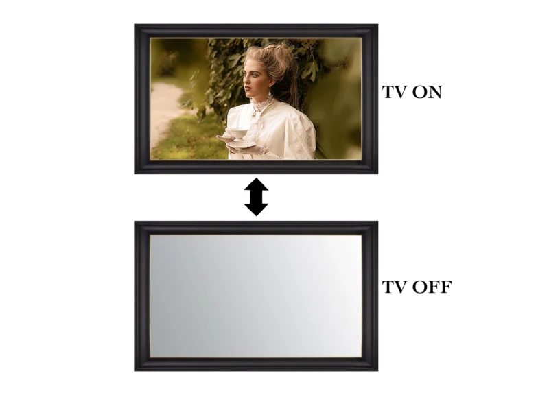 ON-OFF Sydney Black Inner Gold TV Mirror