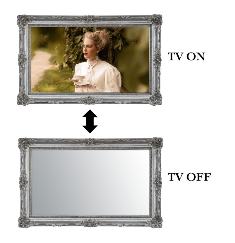 ON-OFF Surrey Silver Mirror TV Frame