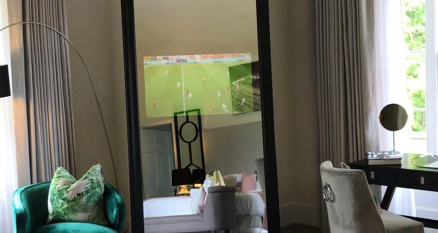 Bedroom Portrait Mirror TV Solution