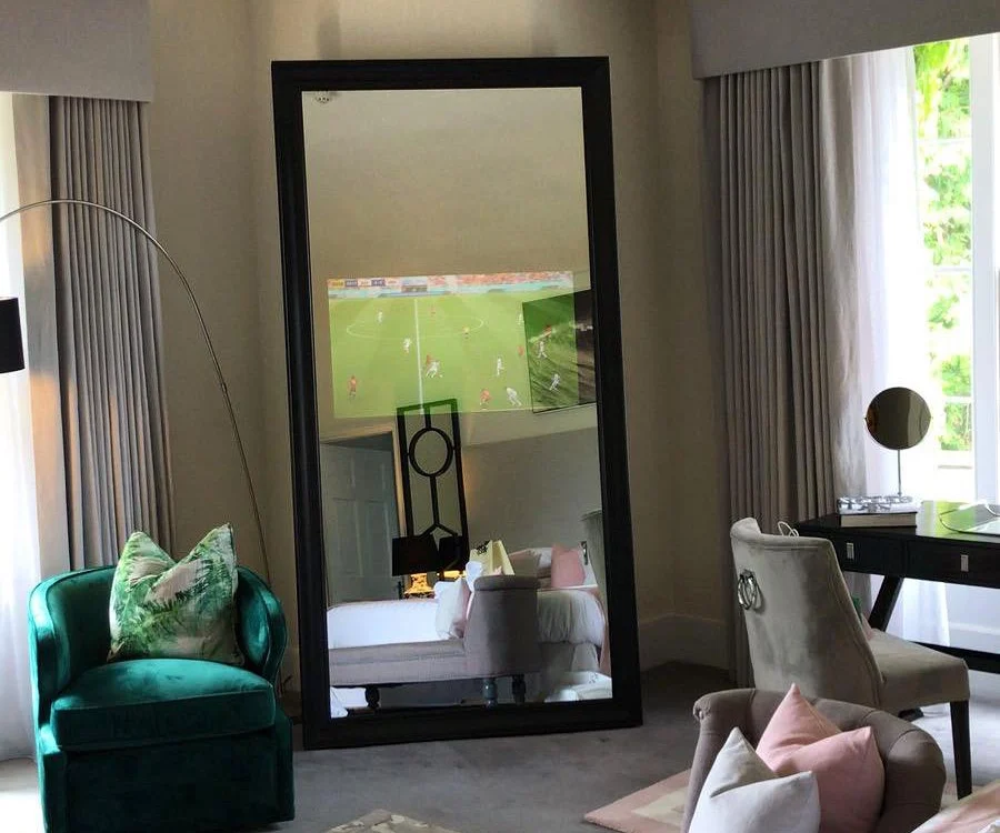 Bedroom Portrait Mirror TV Solution