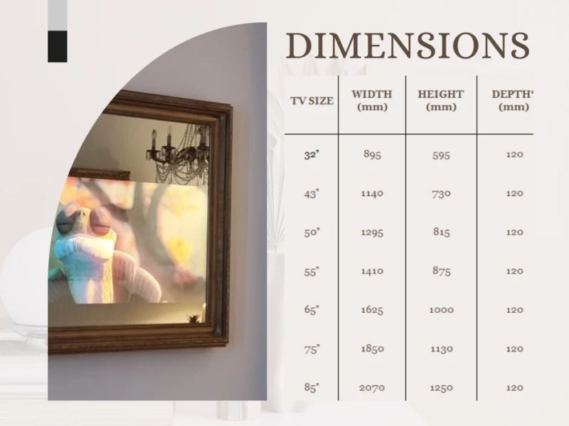 Carlo Dimensions Mirror TV Package