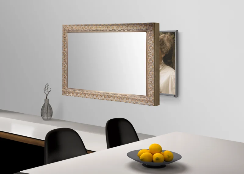 Prague Slim Brown Mirror TV Frame